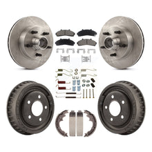 Charger l&#39;image dans la galerie, Front Rear Disc Brake Rotors Hub Ceramic Pads And Drum Kit (7Pc) For Mazda B4000