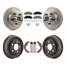 Charger l&#39;image dans la galerie, Front Rear Brake Rotor Ceramic Pad Drum Kit For Mazda B4000 RWD with 4-Wheel ABS