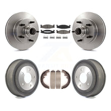 Charger l'image dans la galerie, Front Rear Brake Rotor Ceramic Pad Drum Kit For Ford E-150 Econoline 2-Wheel ABS