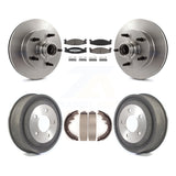 Front Rear Brake Rotor Ceramic Pad Drum Kit For Ford E-150 Econoline 2-Wheel ABS