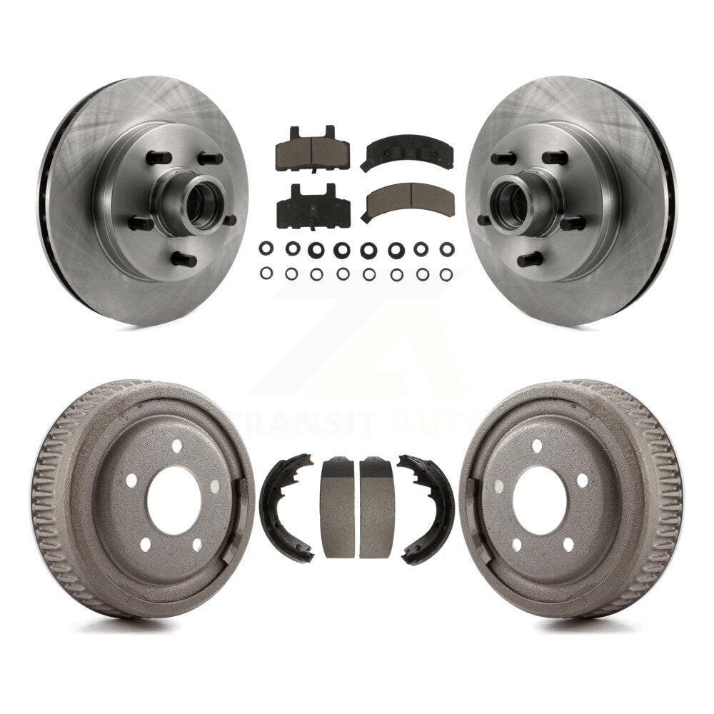 Front Rear Brake Rotor Hub Ceramic Pad Drum Kit For Chevrolet C1500 Suburban GMC