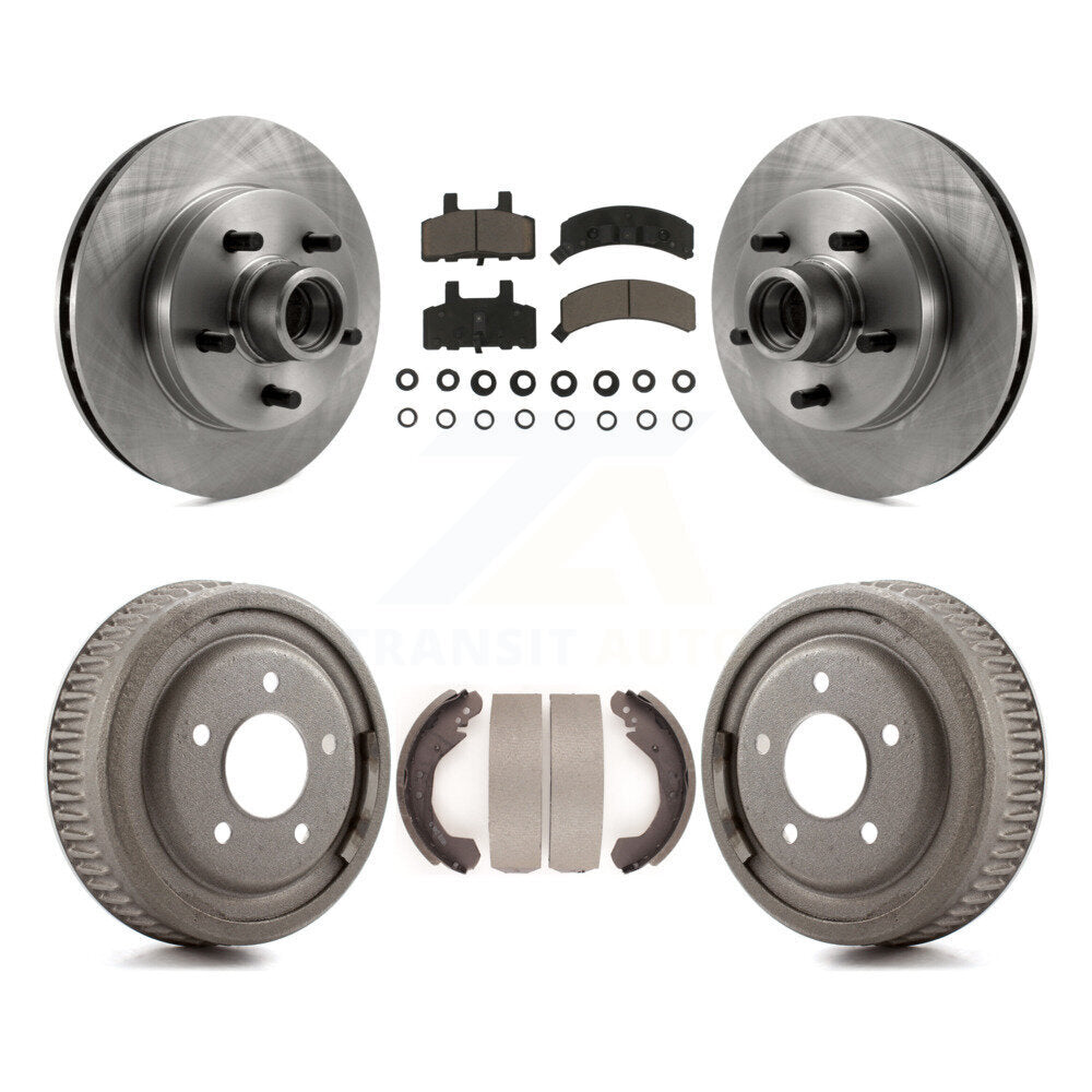 Front Rear Disc Brake Rotors Hub Assembly Ceramic Pad And Drum Kit For GMC Yukon