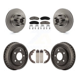 [Front+Rear] 2006-2009 Ford Ranger RWD Premium OE Brake Rotor Drum Kit & Ceramic Pads For Max Braking