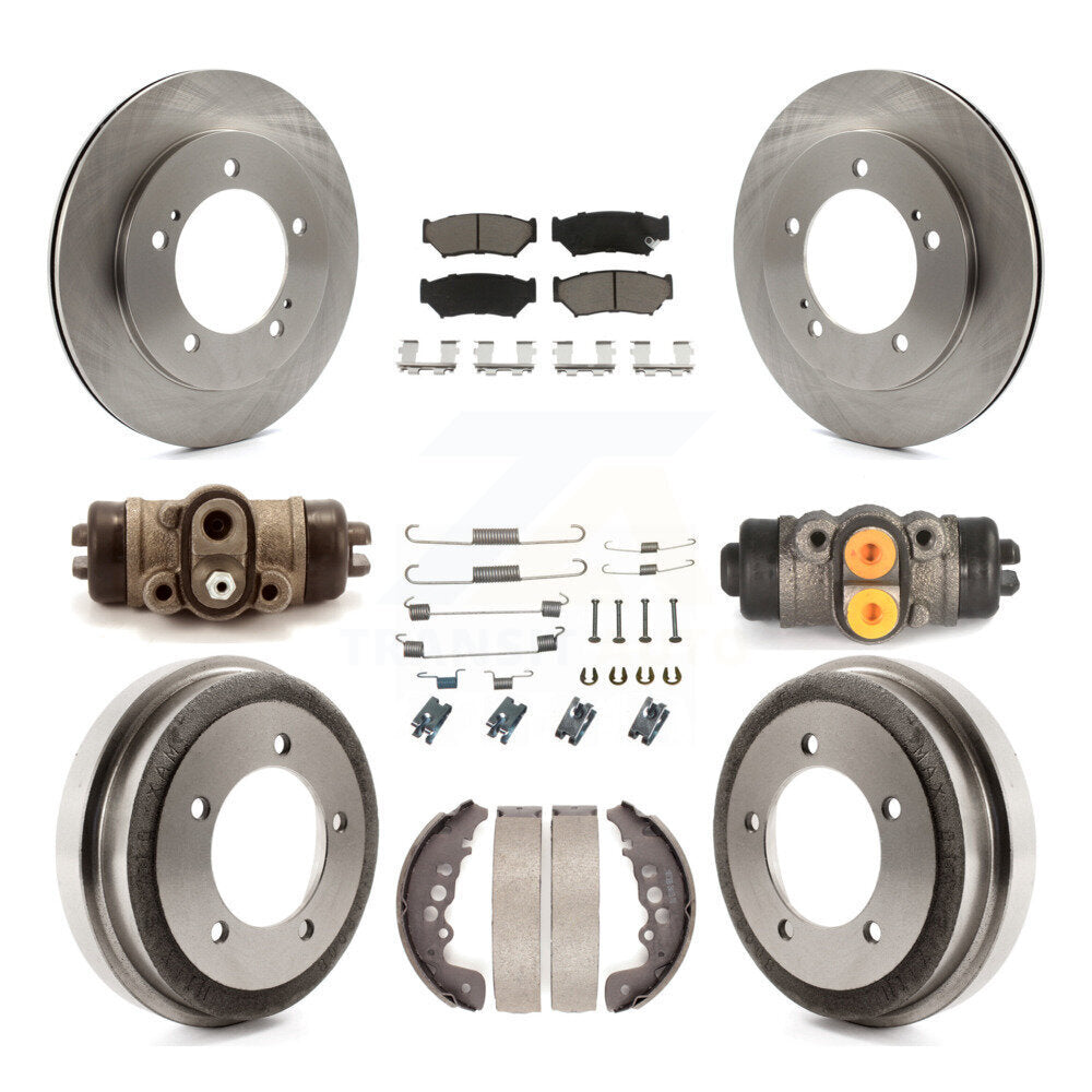 Front Rear Brake Rotor Ceramic Pad & Drum Kit (9Pc) For Chevrolet Tracker Suzuki