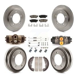 Front Rear Brake Rotor Ceramic Pad & Drum Kit (9Pc) For Chevrolet Tracker Suzuki