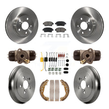 Charger l'image dans la galerie, [Front+Rear] 2004-2007 Toyota Prius Premium OE Brake Rotor Drum Kit &amp; Ceramic Pads For Max Braking