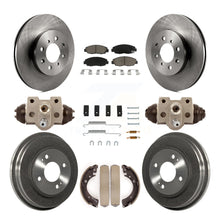 Charger l&#39;image dans la galerie, Front Rear Disc Brake Rotors Ceramic Pads And Drum Kit (9Pc) For Honda Civic