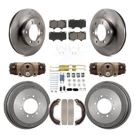 Rotors de frein à disque avant et arrière, plaquettes en céramique et Kit de tambour (9 pièces) pour Toyota Tundra 