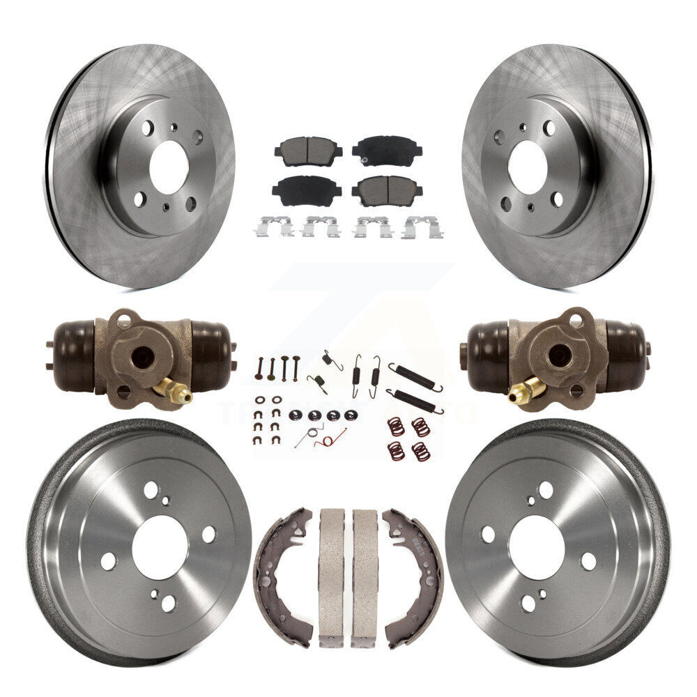 Kit de tambour à plaquettes en céramique, Rotor de frein à disque avant et arrière (9 pièces) pour Toyota Echo 2001 – 2005 