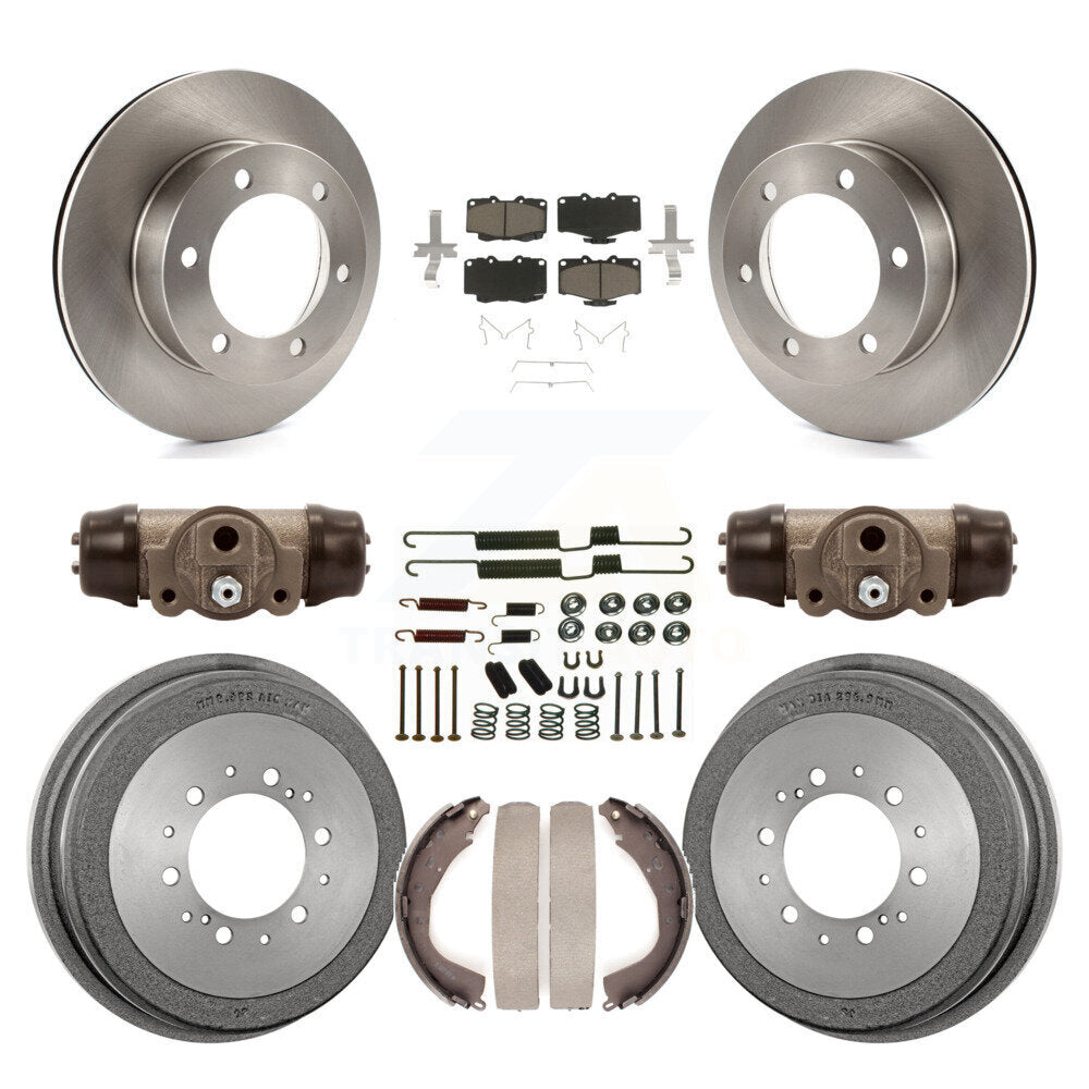 Rotors de frein à disque avant et arrière, plaquettes en céramique et Kit de tambour (9 pièces) pour Toyota 4Runner 