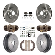 Load image into Gallery viewer, Front Rear Brake Rotor Ceramic Pad &amp; Drum Kit (9Pc) For Toyota Corolla Chevrolet