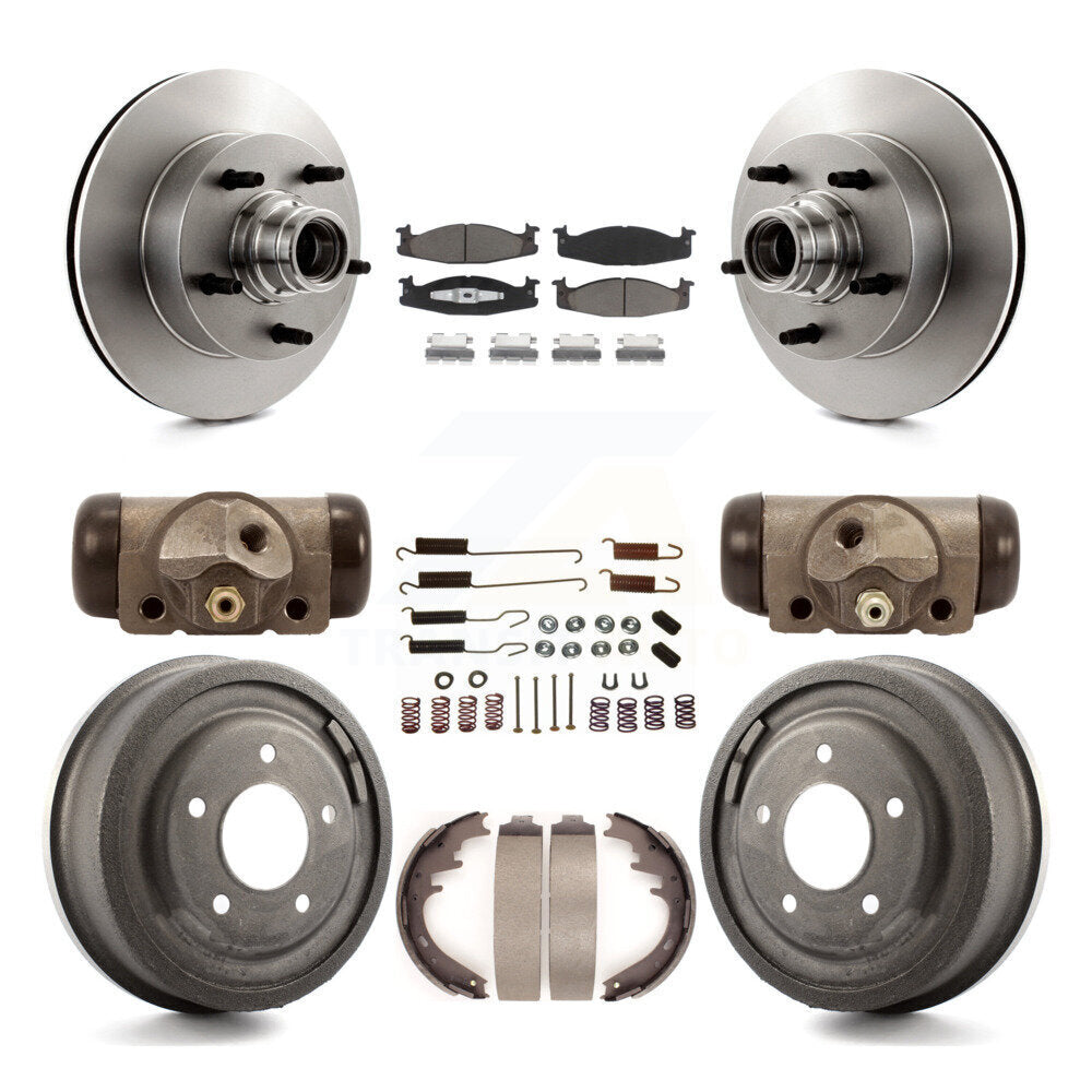 Kit de tambour de plaquettes en céramique de Rotors de frein avant et arrière (9 pièces) pour Ford E-150 Econoline Club 