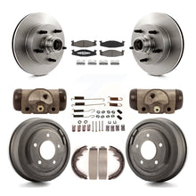 Charger l&#39;image dans la galerie, Kit de tambour de plaquettes en céramique de Rotors de frein avant et arrière (9 pièces) pour Ford E-150 Econoline Club 