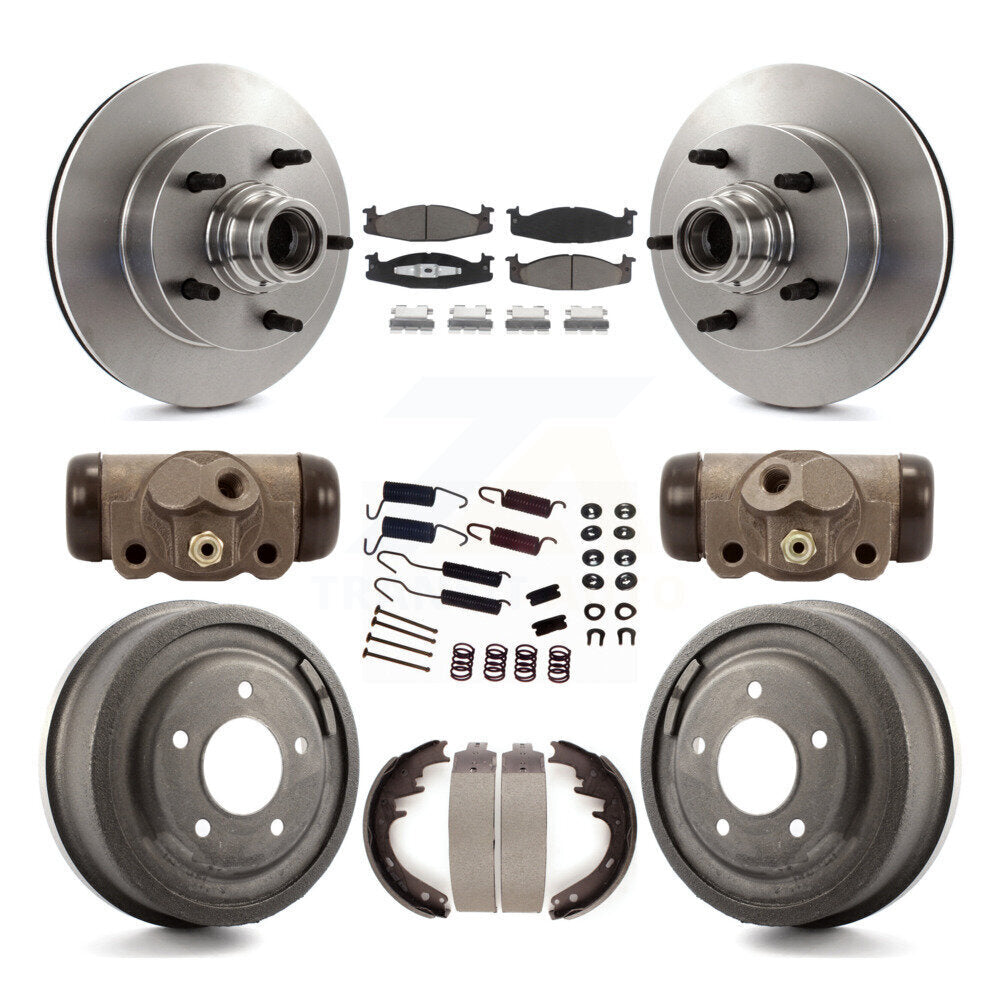 Kit de tambour de plaquettes en céramique de Rotor de frein avant et arrière (9 pièces) pour Ford F-150 E-150 Econoline 