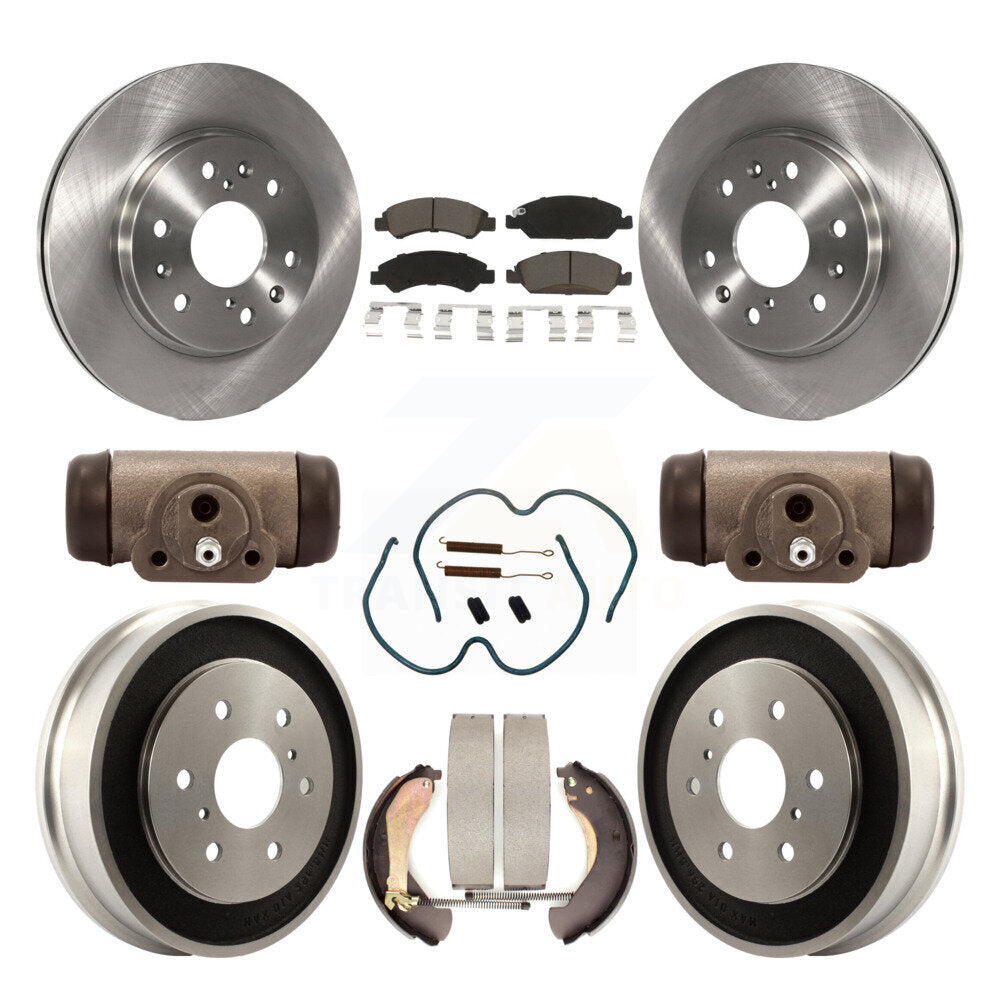 Front Rear Brake Rotor Ceramic Pad & Drum Kit (9Pc) For Chevrolet Silverado 1500