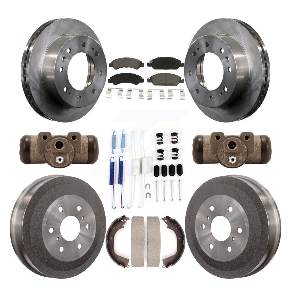 Front Rear Brake Rotor Ceramic Pad & Drum Kit (9Pc) For Chevrolet Silverado 1500