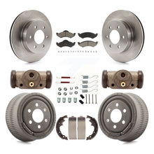 Load image into Gallery viewer, Front Rear Disc Brake Rotors Ceramic Pads And Drum Kit (9Pc) For Dodge Dakota