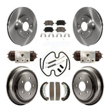 Front Rear Disc Brake Rotors Ceramic Pads And Drum Kit (9Pc) For Chevrolet HHR