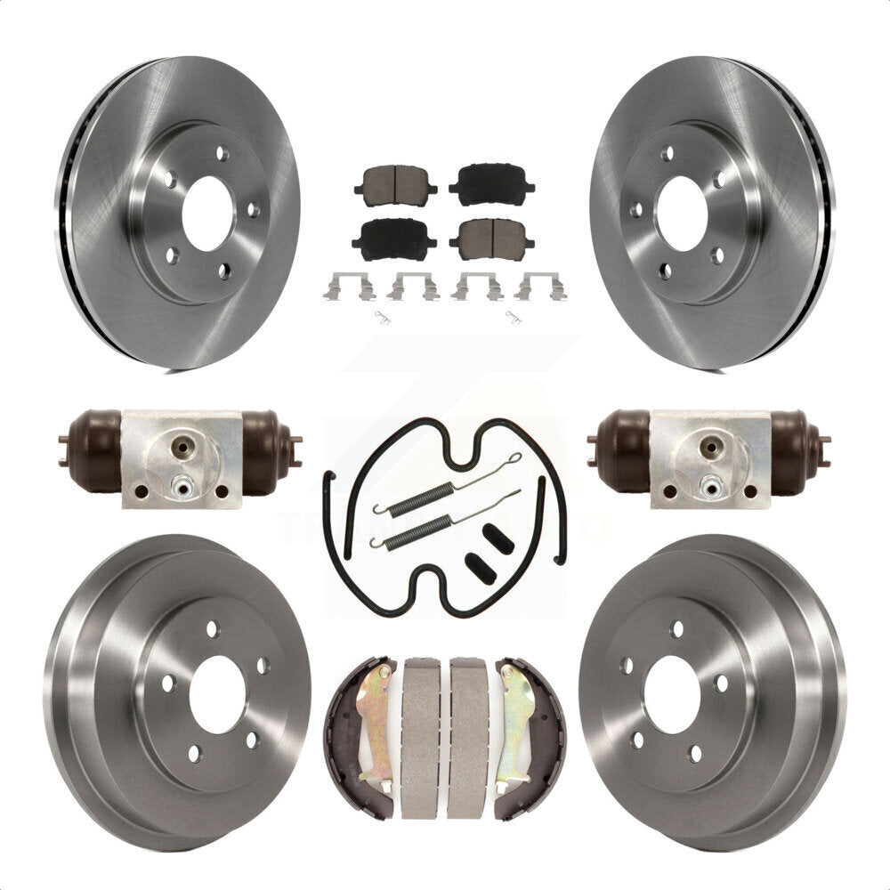 Front Rear Disc Brake Rotors Ceramic Pads And Drum Kit (9Pc) For Chevrolet HHR
