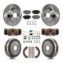 Charger l&#39;image dans la galerie, Front Rear Brake Rotors Ceramic Pad Drum Kit (9Pc) For 02 Toyota RAV4 GAS engine