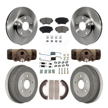 Charger l'image dans la galerie, Front Rear Brake Rotors Ceramic Pad Drum Kit (9Pc) For 02 Toyota RAV4 GAS engine