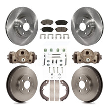 Charger l'image dans la galerie, Front Rear Disc Brake Rotors Ceramic Pads And Drum Kit (9Pc) For Subaru Impreza