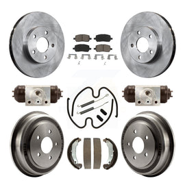 Front Rear Brake Rotor Ceramic Pad & Drum Kit (9Pc) For Chevrolet Cobalt Pontiac