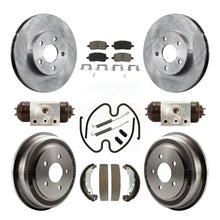 Charger l'image dans la galerie, Front Rear Brake Rotor Ceramic Pad &amp; Drum Kit (9Pc) For Chevrolet Cobalt Pontiac