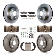 Charger l'image dans la galerie, Front Rear Brake Rotor Ceramic Pad And Drum Kit (9Pc) For Jeep Cherokee Wrangler