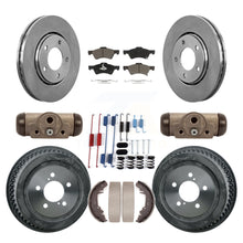 Charger l&#39;image dans la galerie, Front Rear Brake Rotor Ceramic Pad And Drum Kit (9Pc) For Dodge Caravan Chrysler