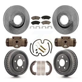 Front Rear Brake Rotors Ceramic Pad Drum Kit (9Pc) For Chevrolet Venture Pontiac