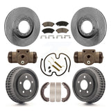 Front Rear Brake Rotors Ceramic Pad Drum Kit (9Pc) For Chevrolet Venture Pontiac