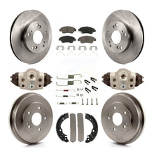 Charger l&#39;image dans la galerie, Front Rear Disc Brake Rotors Ceramic Pads And Drum Kit (9Pc) For Honda Civic