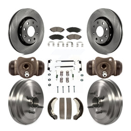 Front Rear Brake Rotors Ceramic Pad & Drum Kit (9Pc) For Chevrolet Aveo Aveo5 G3