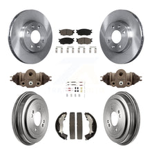 Charger l&#39;image dans la galerie, Front Rear Brake Rotor Ceramic Pad And Drum Kit (9Pc) For Hyundai Accent Kia Rio