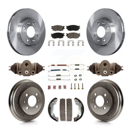 Front Rear Brake Rotor Ceramic Pad Drum Kit (9Pc) For Hyundai Accent To 09 30 05