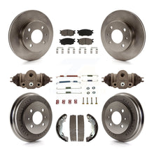 Charger l&#39;image dans la galerie, Front Rear Brake Rotor Ceramic Pad Drum Kit (9Pc) For Hyundai Accent To 09 30 05