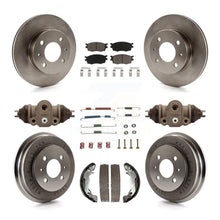 Charger l'image dans la galerie, Front Rear Brake Rotor Ceramic Pad Drum Kit (9Pc) For Hyundai Accent To 09 30 05