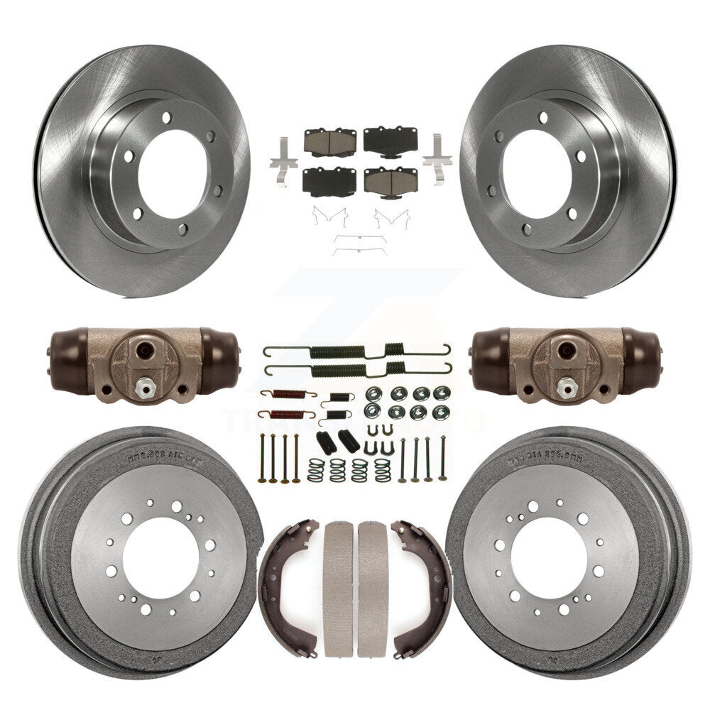 Front Rear Disc Brake Rotors Ceramic Pads And Drum Kit (9Pc) For Toyota 4Runner