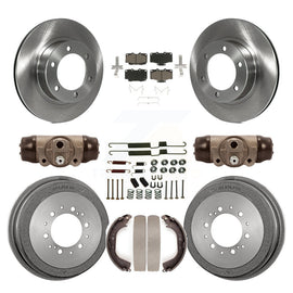 Front Rear Disc Brake Rotors Ceramic Pads And Drum Kit (9Pc) For Toyota 4Runner