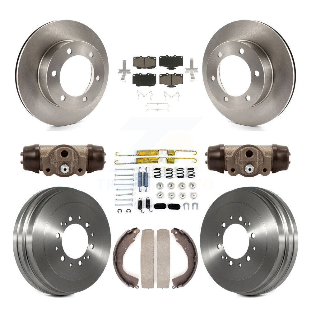 Front Rear Brake Rotor Ceramic Pad And Drum Kit (9Pc) For 2004 Toyota Tacoma 4WD