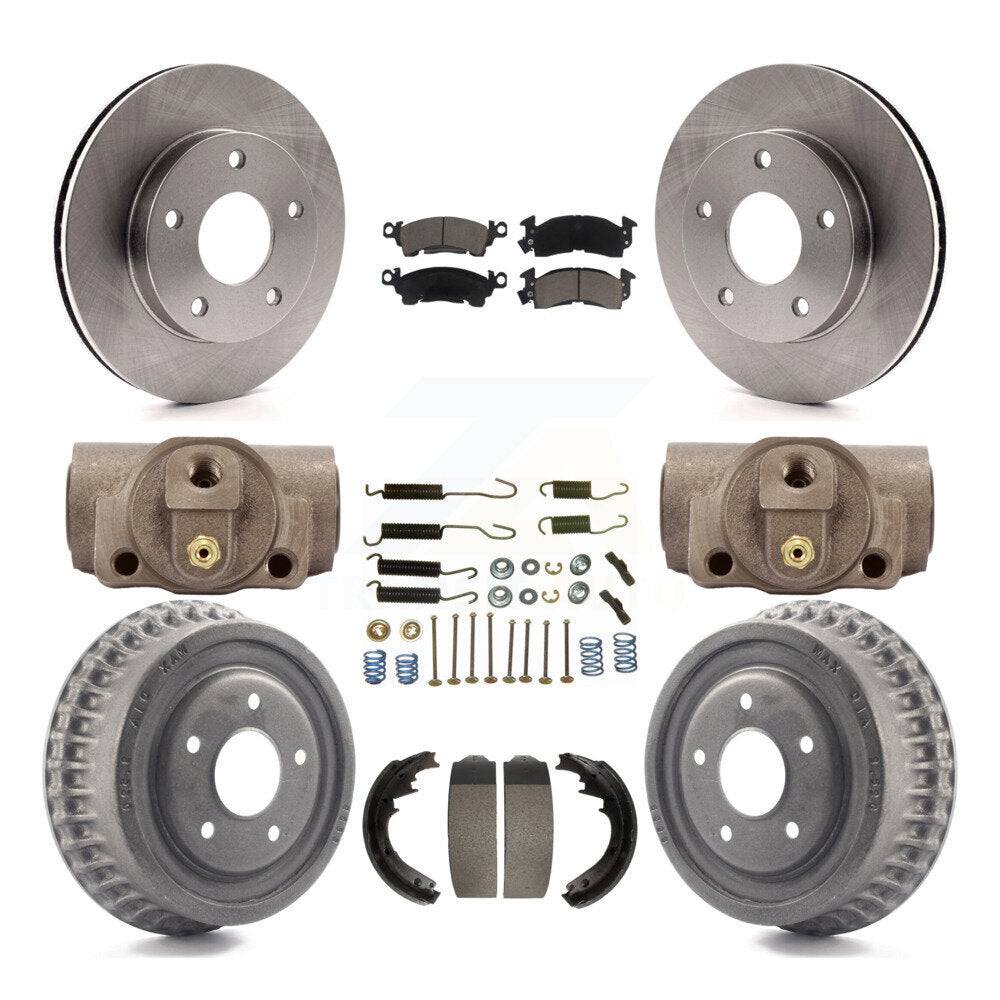 Front Rear Disc Brake Rotors Ceramic Pads And Drum Kit (9Pc) For GMC Jimmy