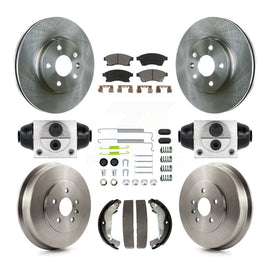 Front Rear Brake Rotors Ceramic Pad & Drum Kit (9Pc) For Chevrolet Cruze Limited