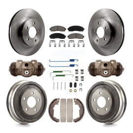 Front Rear Disc Brake Rotors Ceramic Pad Drum Kit (9Pc) For Saturn Vue Chevrolet