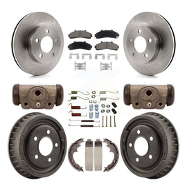 [Front+Rear] 01-02 Ford Ranger 4WD Premium OE Brake Rotor Drum Kit & Ceramic Pads For Max Braking