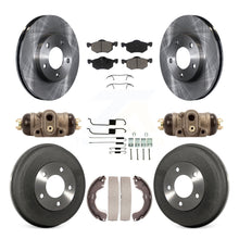 Charger l&#39;image dans la galerie, Front Rear Brake Rotors Ceramic Pad Drum Kit (9Pc) For Ford Escape Mazda Tribute