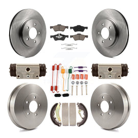 Front Rear Brake Rotors Ceramic Pad Drum Kit (9Pc) For Ford Escape Mercury Mazda