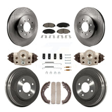Load image into Gallery viewer, Front Rear Disc Brake Rotors Ceramic Pads And Drum Kit (9Pc) For Honda Insight