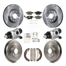 Charger l'image dans la galerie, Front Rear Disc Brake Rotors Ceramic Pad And Drum Kit (9Pc) For Volkswagen Jetta