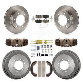 Front Rear Brake Rotors Ceramic Pad & Drum Kit (9Pc) For 95-98 Toyota Tacoma 4WD